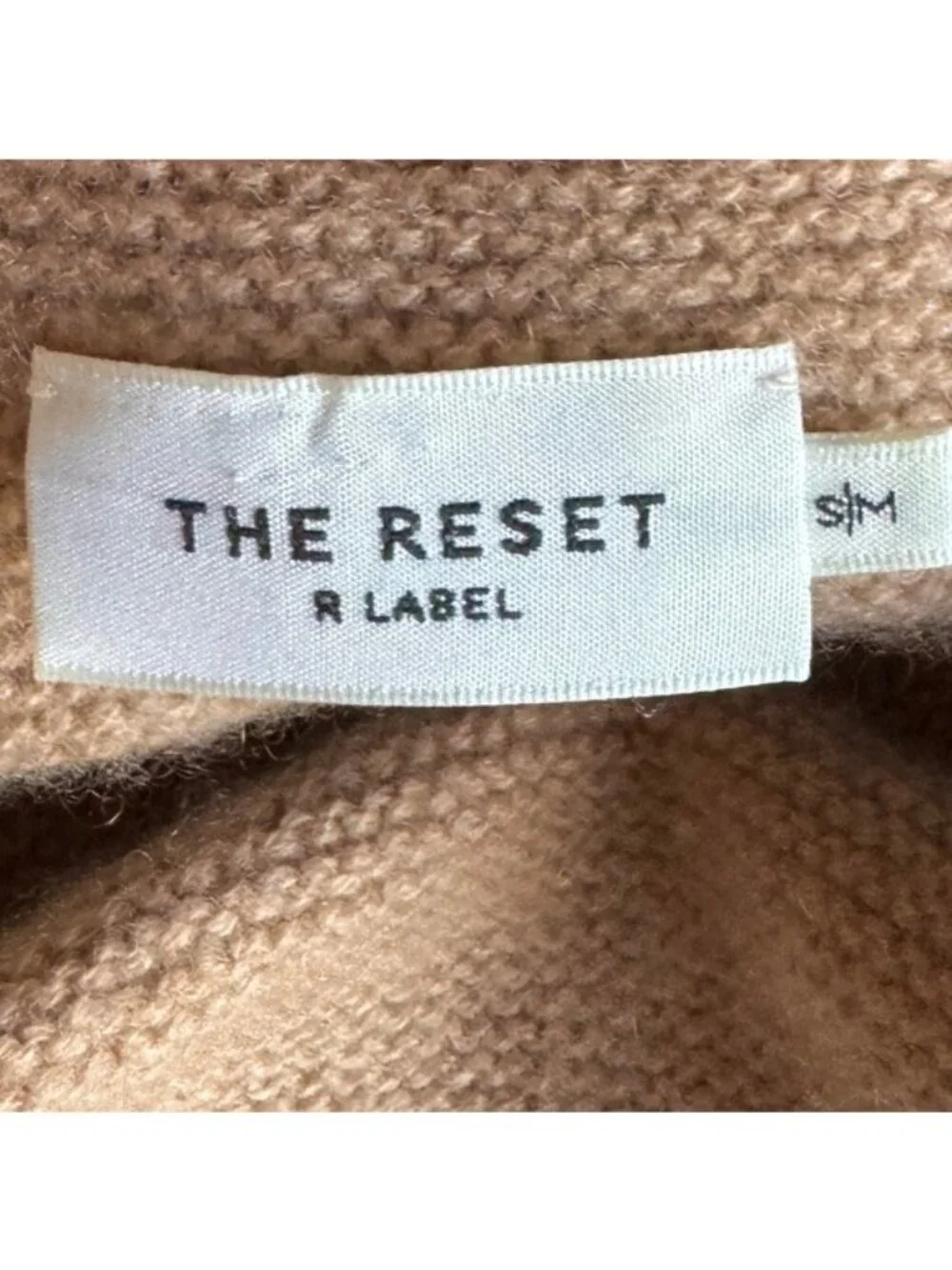 The Reset R Label Funnel Pullover Wool Cashmere Sweater Toffee Medium